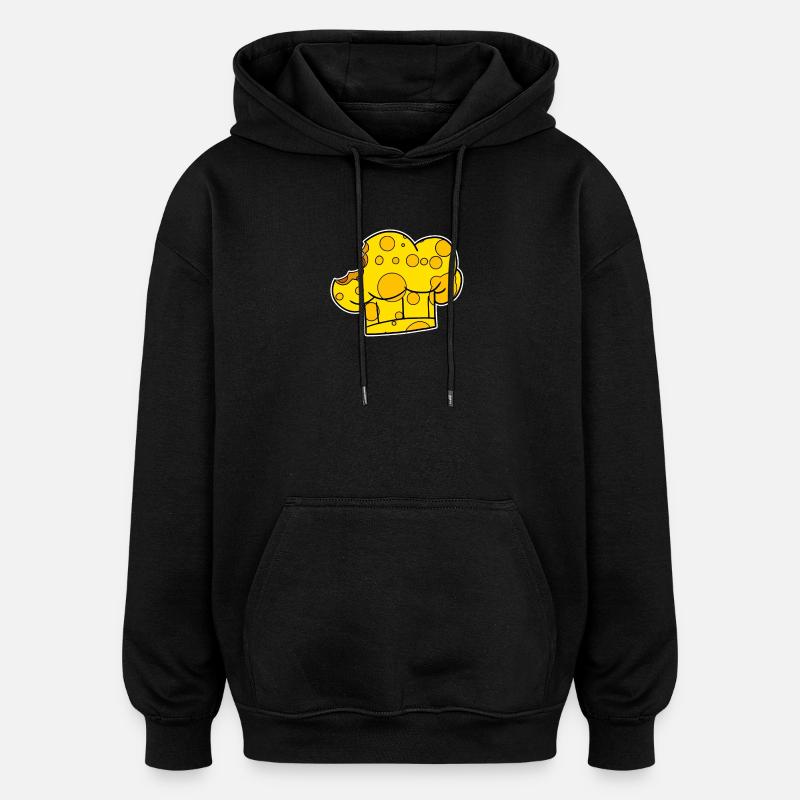 Chef's Cap Chef's Hat - Oversized Unisex Hoodie - black
