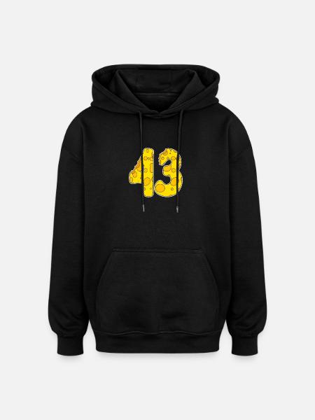 43 years of Lustig Käse - Oversized Unisex Hoodie - black