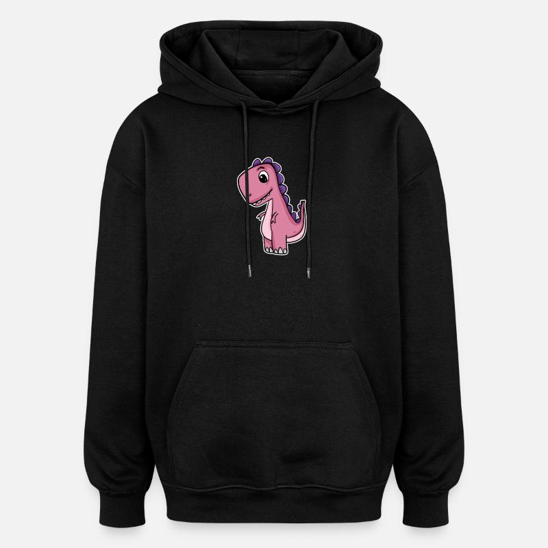 Dino Dinosaurier - Oversized Unisex Hoodie - Schwarz