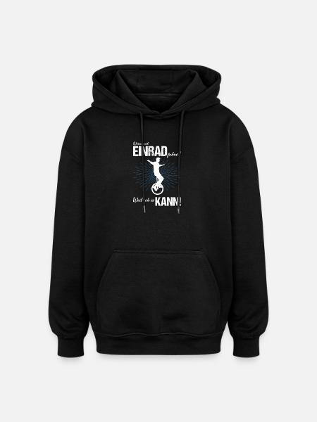 Einrad fahren - Oversized Unisex Hoodie - Schwarz
