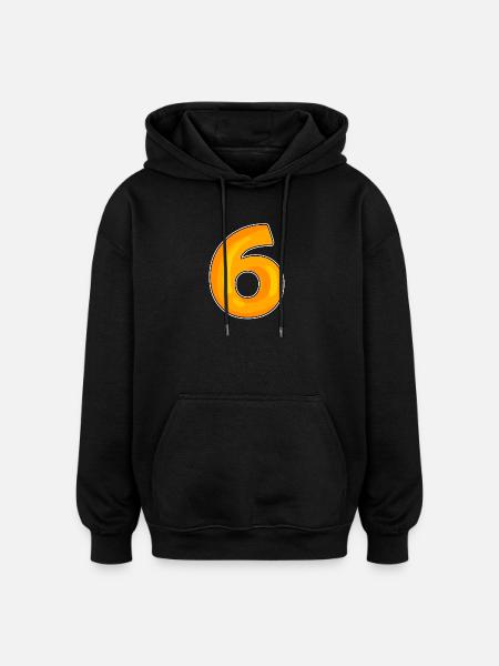 Six Numéro 6 Numéro - Sweat à capuche oversize unisexe - noir