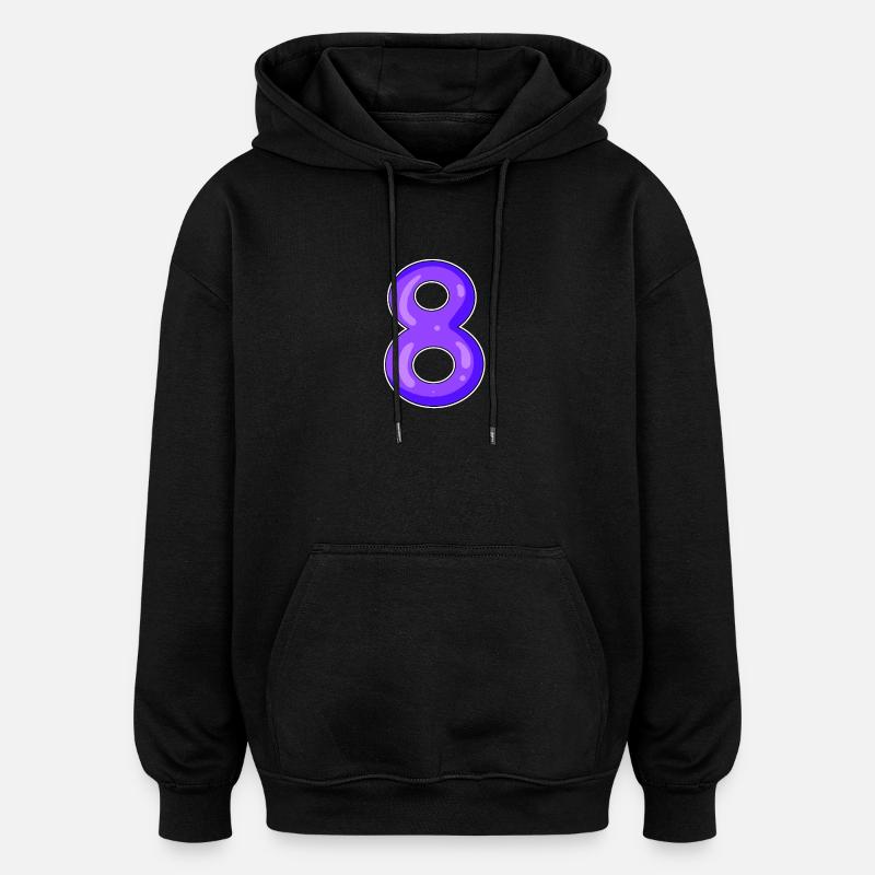 8 Eight - Oversized Unisex Hoodie - black
