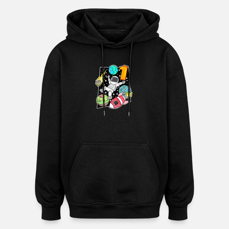 1 an - inscription à l’école - Sweat à capuche oversize unisexe - noir
