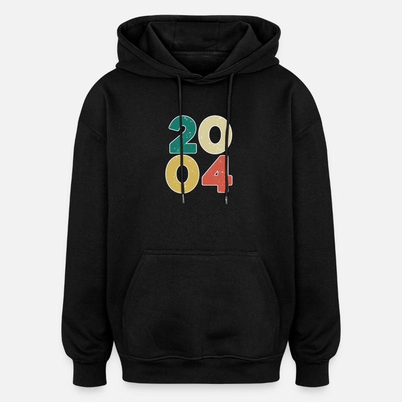 2004 - Année 2004 - Année 2004 - Sweat à capuche oversize unisexe - noir