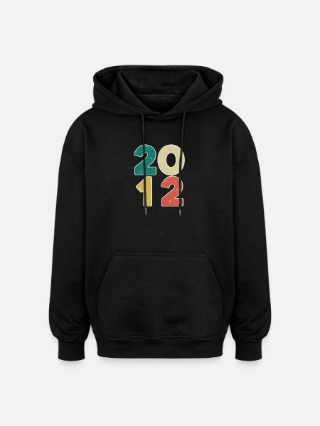 2012 - Year 2012 - Year 2012 - Oversized Unisex Hoodie - black