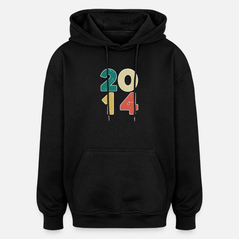 2014 - Year 2014 - Year 2014 - Oversized Unisex Hoodie - black