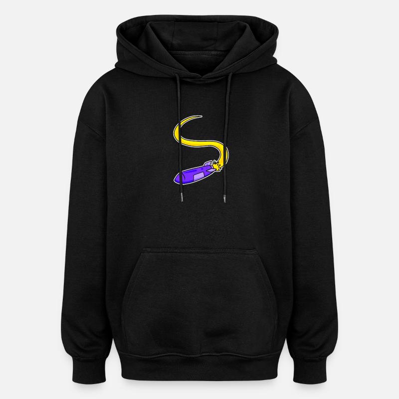 Rocket motif - Oversized Unisex Hoodie - black