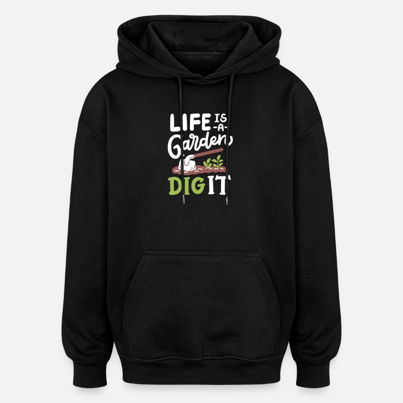 Garten Gartenarbeit - Oversized Unisex Hoodie - Schwarz