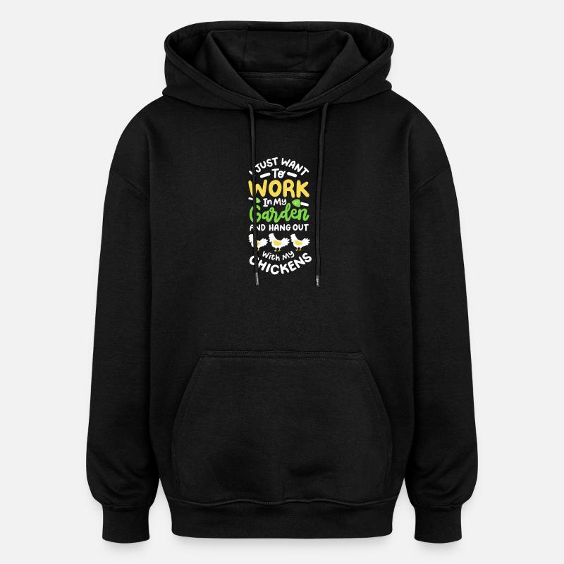 Garten Gartenarbeit - Oversized Unisex Hoodie - Schwarz