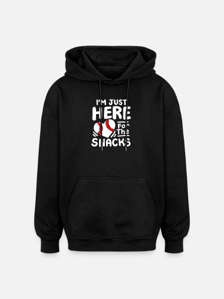 Baseball Baseballspieler - Oversized Unisex Hoodie - Schwarz