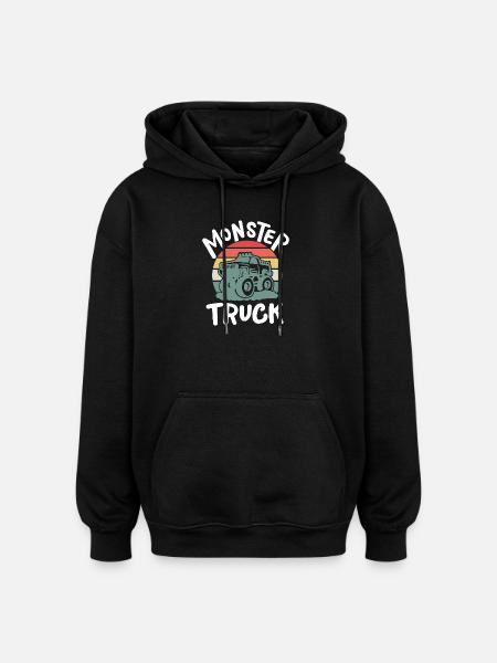 Monster Truck - Oversized Unisex Hoodie - Schwarz