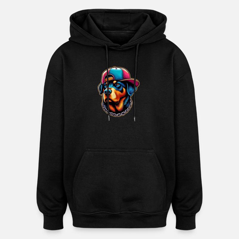 Hund - Oversized Unisex Hoodie - Schwarz
