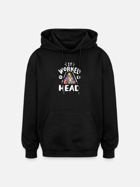 Poolbillardspieler Billard - Oversized Unisex Hoodie - Schwarz