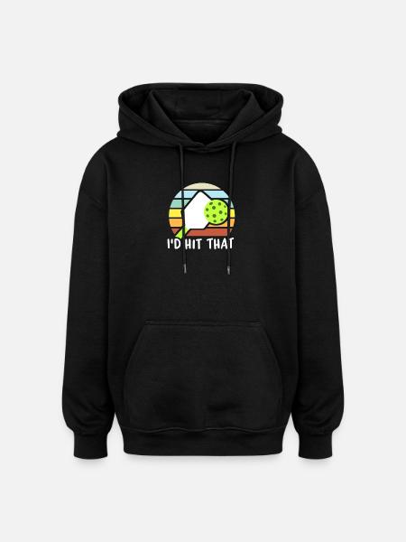 Pickleball-Spieler - Oversized Unisex Hoodie - Schwarz
