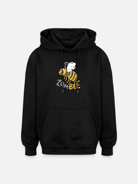 Zombie Biene Halloween - Oversized Unisex Hoodie - Schwarz
