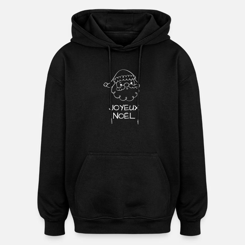 Joyeux Noël - Sweat à capuche oversize unisexe - noir