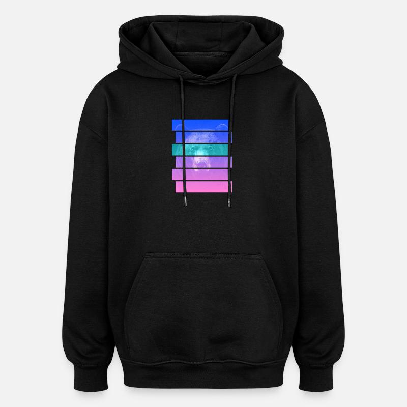 Bär - Oversized Unisex Hoodie - Schwarz