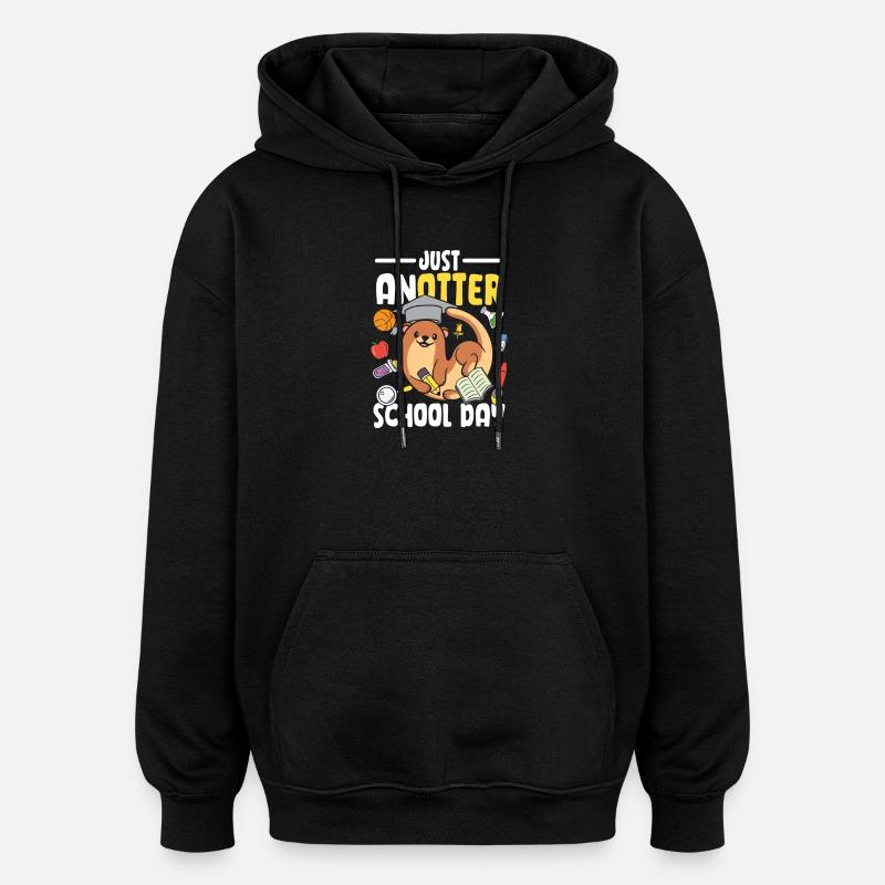 Just anotter school day - Oversized Unisex Hoodie - Schwarz