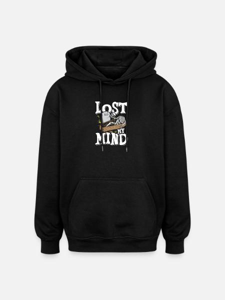 Lost my mind - Oversized Unisex Hoodie - Schwarz