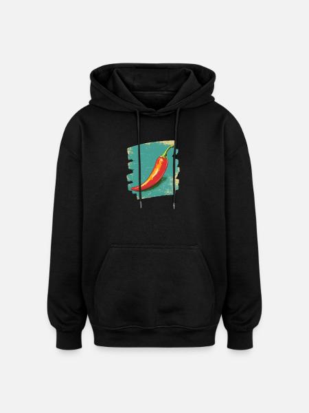 Chili - Oversized Unisex Hoodie - black