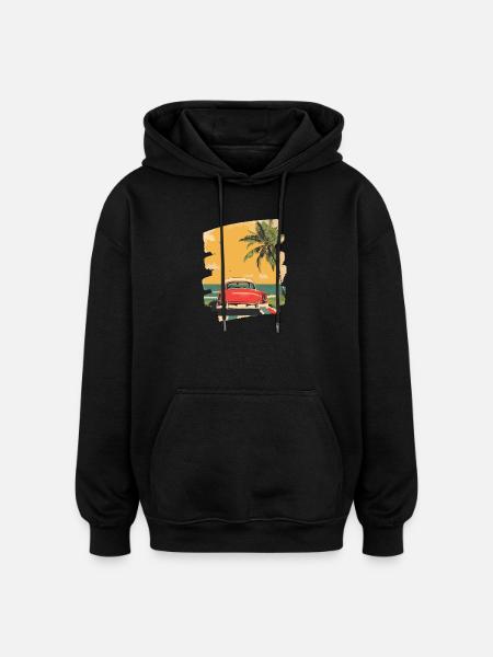 Summer - Oversized Unisex Hoodie - black