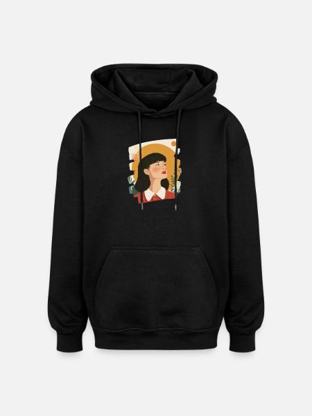 Relax Meditation Selfcare Me-Time - Oversized Unisex Hoodie - black