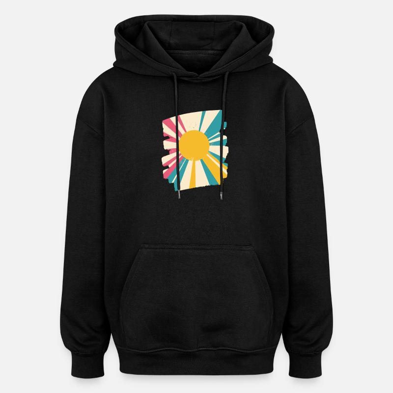 Sommer Sonne - Oversized Unisex Hoodie - Schwarz