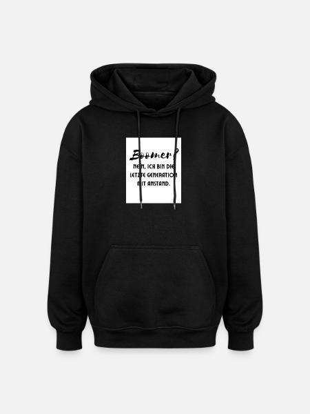 Génération avec style - Sweat à capuche oversize unisexe - noir