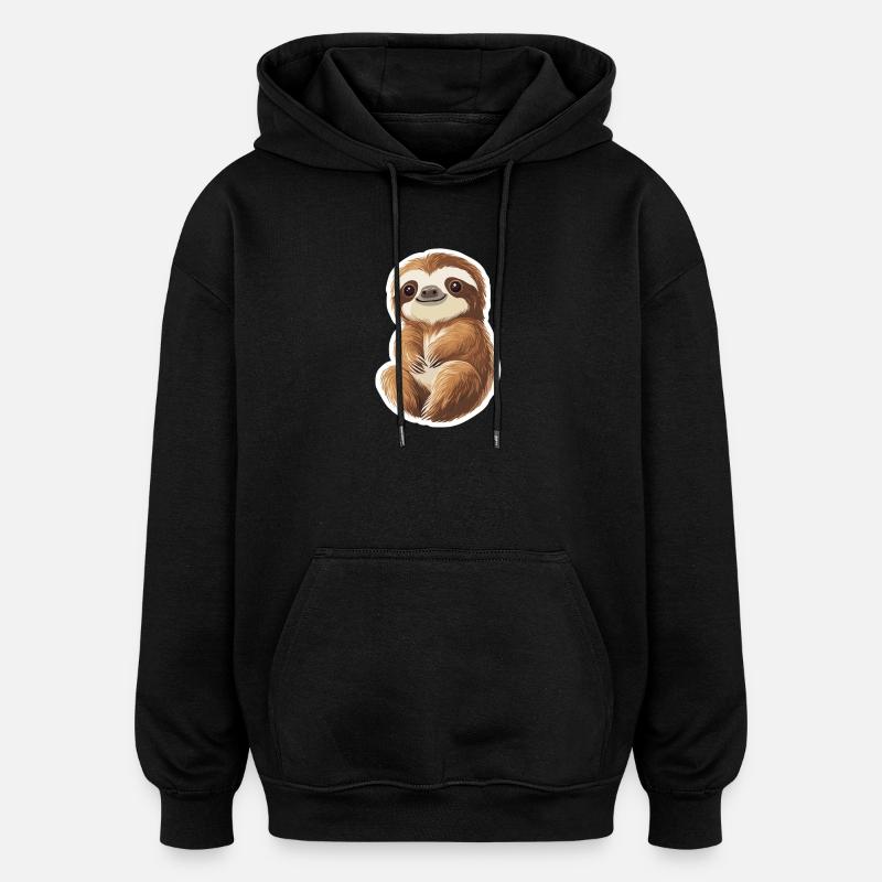 Paresse - Sweat à capuche oversize unisexe - noir