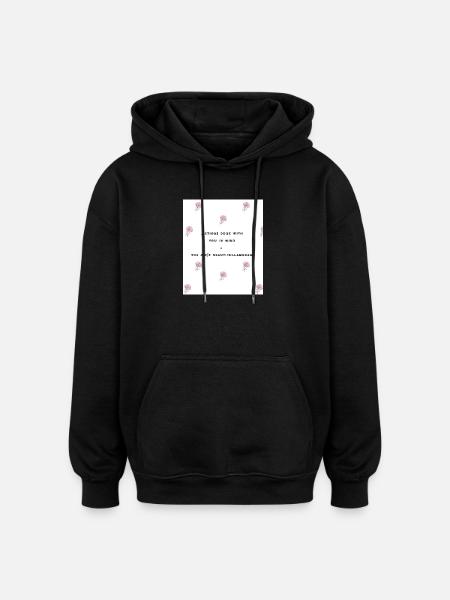 Love 12 - Oversized Unisex Hoodie - black