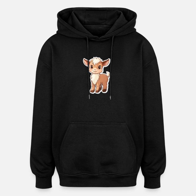 Ziege - Oversized Unisex Hoodie - Schwarz