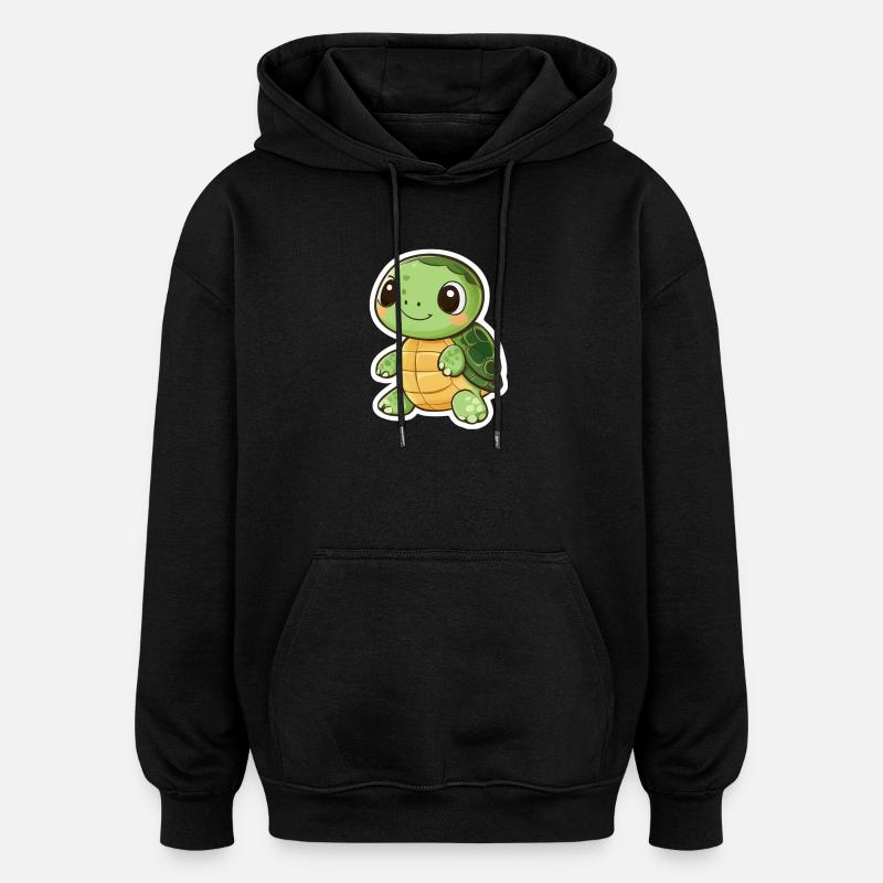 Schildkröte - Oversized Unisex Hoodie - Schwarz