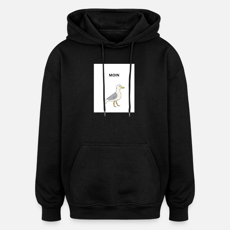 HELLO - Oversized Unisex Hoodie - black