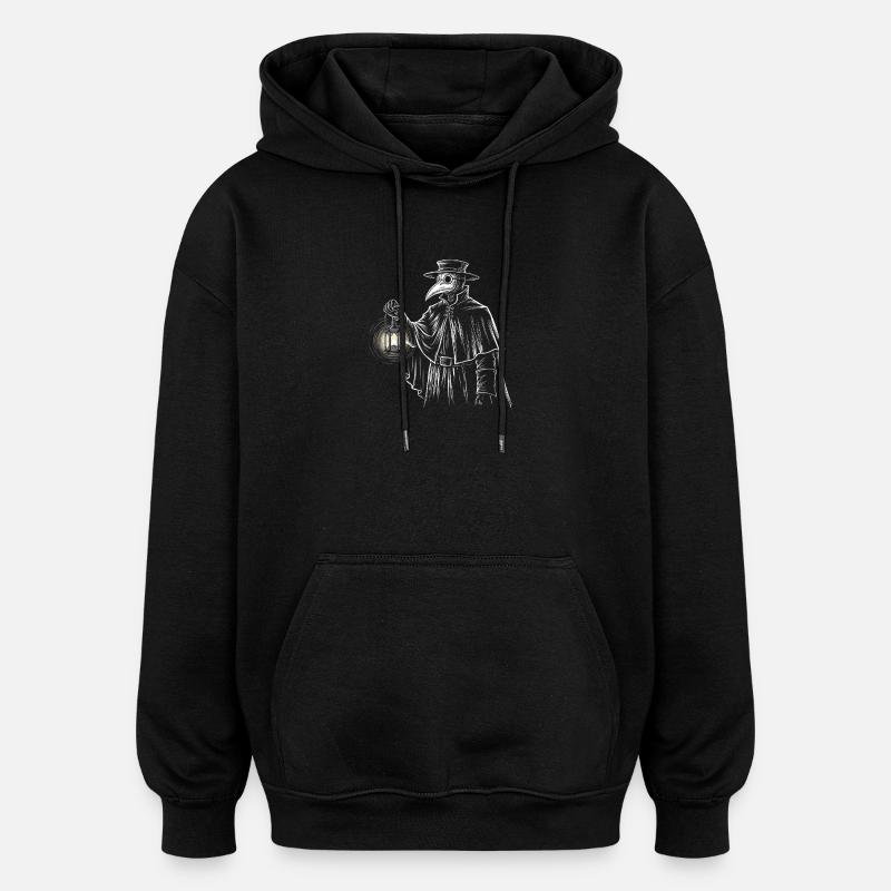 Charlatan mystique avec lanterne - Sweat à capuche oversize unisexe - noir