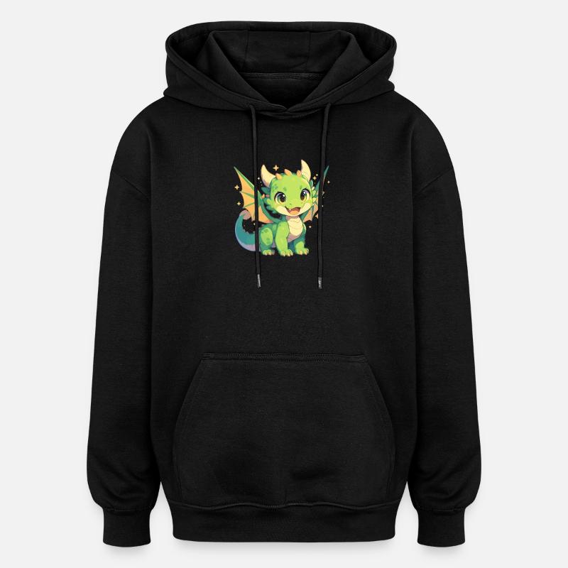 Dragon Dragon - Oversized Unisex Hoodie - black