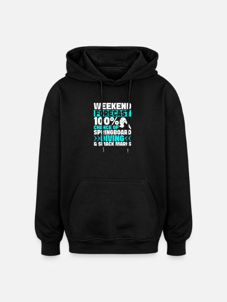 Plongeoir - Sweat à capuche oversize unisexe - noir