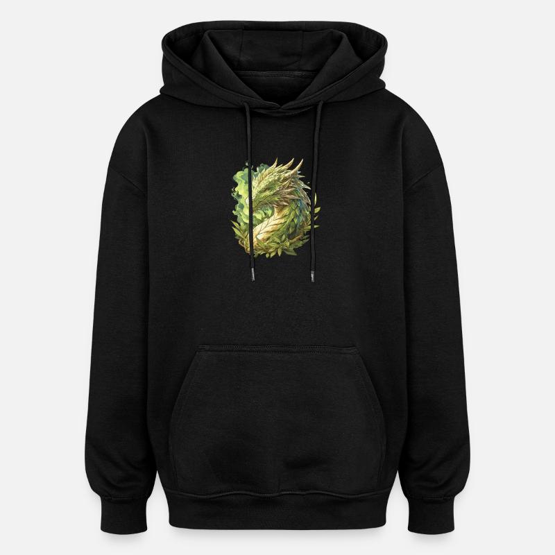 Dragon Dragon - Sweat à capuche oversize unisexe - noir
