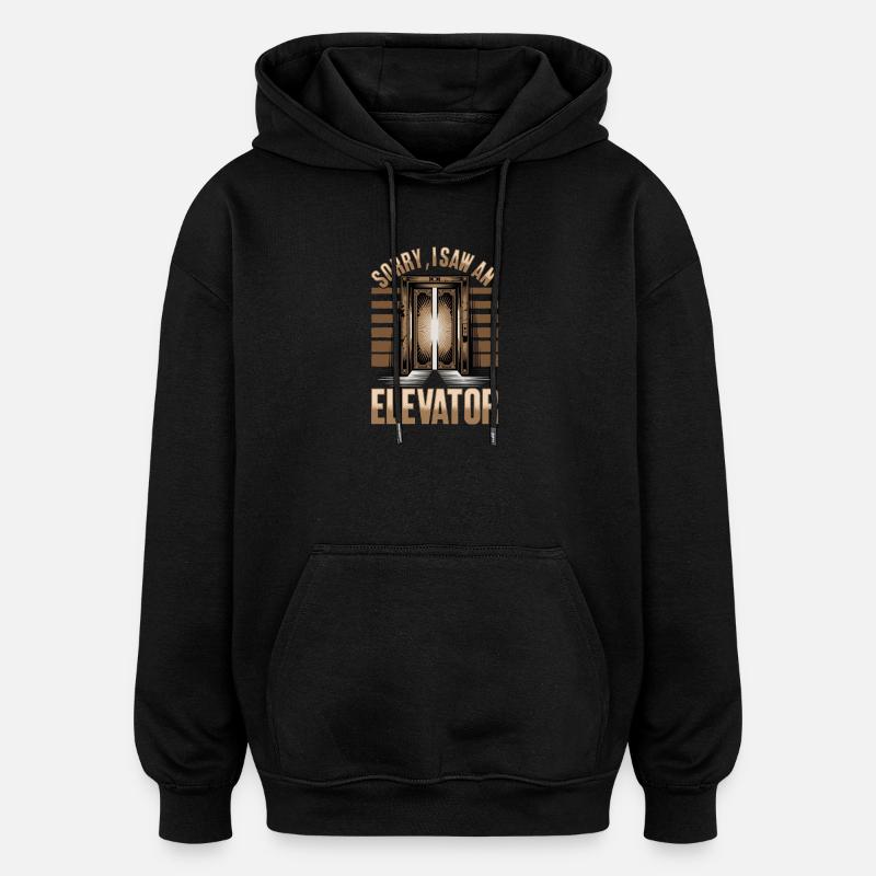 Ascenseur pour tout-petits et enfants - Sweat à capuche oversize unisexe - noir