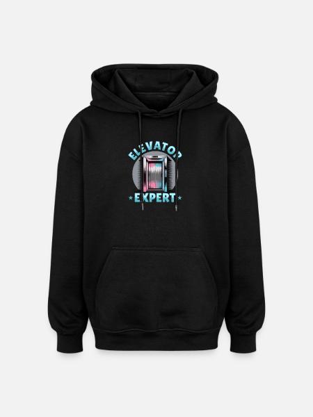 Elevator toddler & kids - Oversized Unisex Hoodie - black