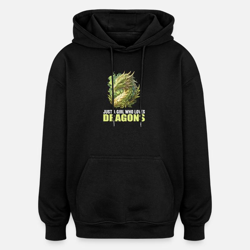 Dragon Dragon - Oversized Unisex Hoodie - black