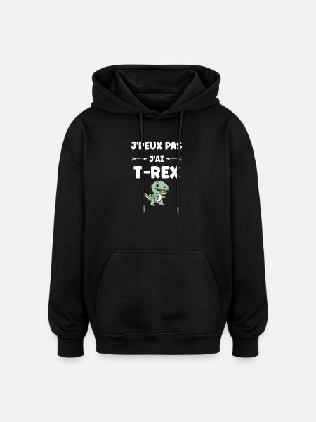 T-Rex-Spaß für Kinder und Jugendliche - Oversized Unisex Hoodie - Schwarz