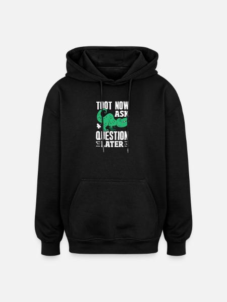 Public Fart Funny Inappropriate - Oversized Unisex Hoodie - black