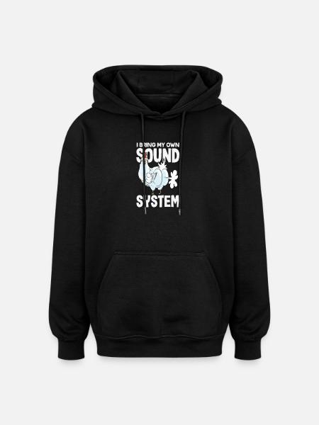 Public Fart Funny Inappropriate - Oversized Unisex Hoodie - black