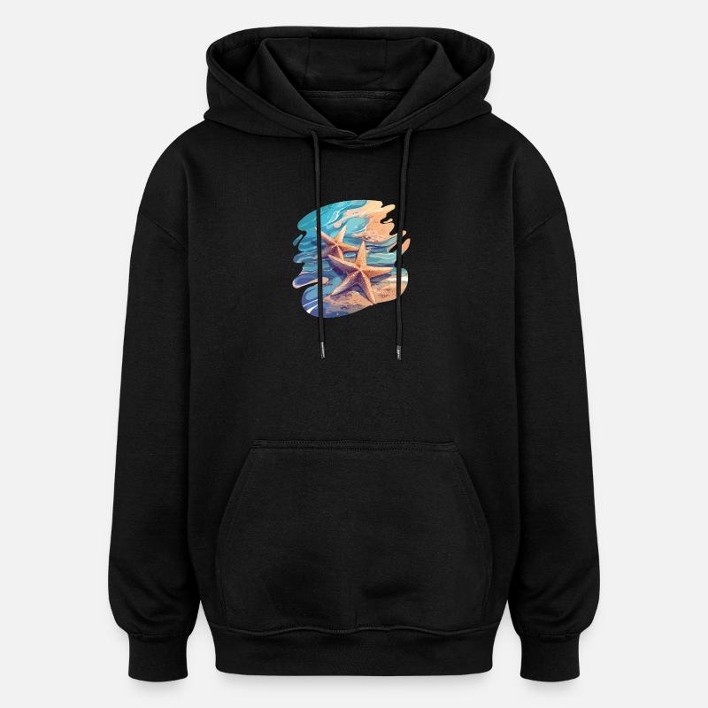 Starfish Starfish - Oversized Unisex Hoodie - black