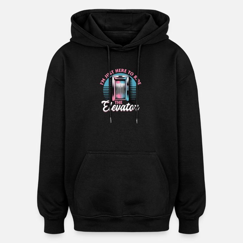 Ascenseur pour tout-petits et enfants - Sweat à capuche oversize unisexe - noir
