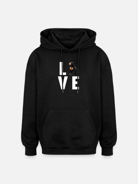 Sun Bear Malay Bear - Oversized Unisex Hoodie - black