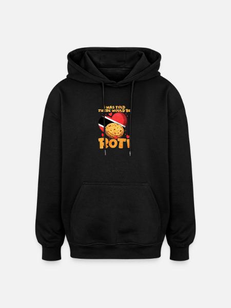 Roti de Trinité-et-Tobago - Sweat à capuche oversize unisexe - noir