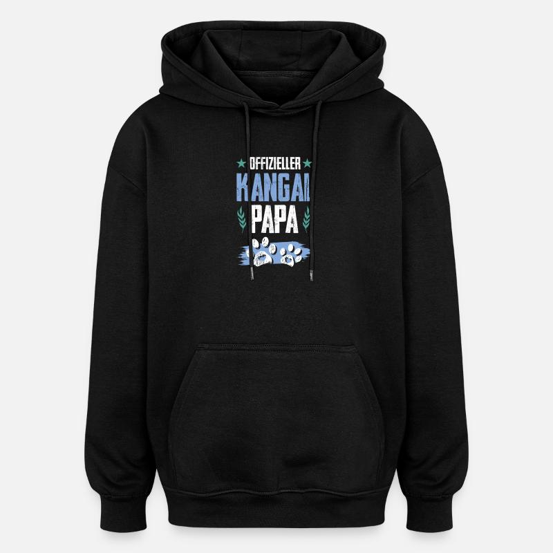 Papa chien Kangal - Sweat à capuche oversize unisexe - noir