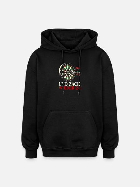Darts Dart Dartboard Dartboard Dart Player - Oversized Unisex Hoodie - black