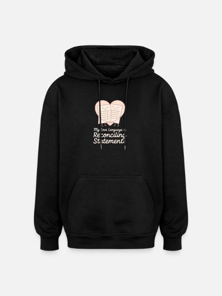 Regnskabsstuderende cpa i træning excel vittigheder - Oversize unisex hoodie - sort